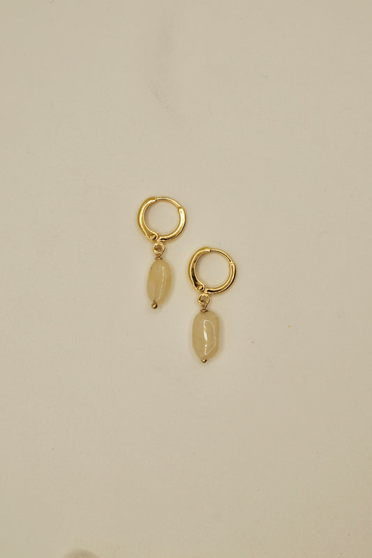 14k gold fill pineapple quartz earrings